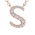 Diamond Gold Initial Necklace - S