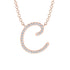 Diamond Gold Letter Necklace - С