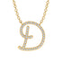 Diamond Gold Letter Necklace - D