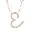 Diamond Gold Letter Necklace - E
