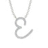 Diamond Gold Letter Necklace - E
