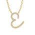 Diamond Gold Letter Necklace - E