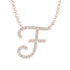 Diamond Gold Letter Necklace - F