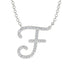 Diamond Gold Letter Necklace - F