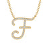 Diamond Gold Letter Necklace - F