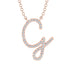 Diamond Gold Letter Necklace - G