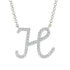 Diamond Gold Letter Necklace - H