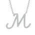 Diamond Gold Letter Necklace - M