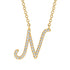 Diamond Gold Letter Necklace - N