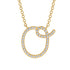 Diamond Gold Letter Necklace - O