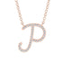 Diamond Gold Letter Necklace - P