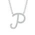 Diamond Gold Letter Necklace - P