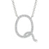 Diamond Gold Letter Necklace - Q