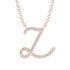 Diamond Gold Letter Necklace - Z
