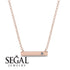 Diamond Gold Necklace Bar - Crystal No. 2