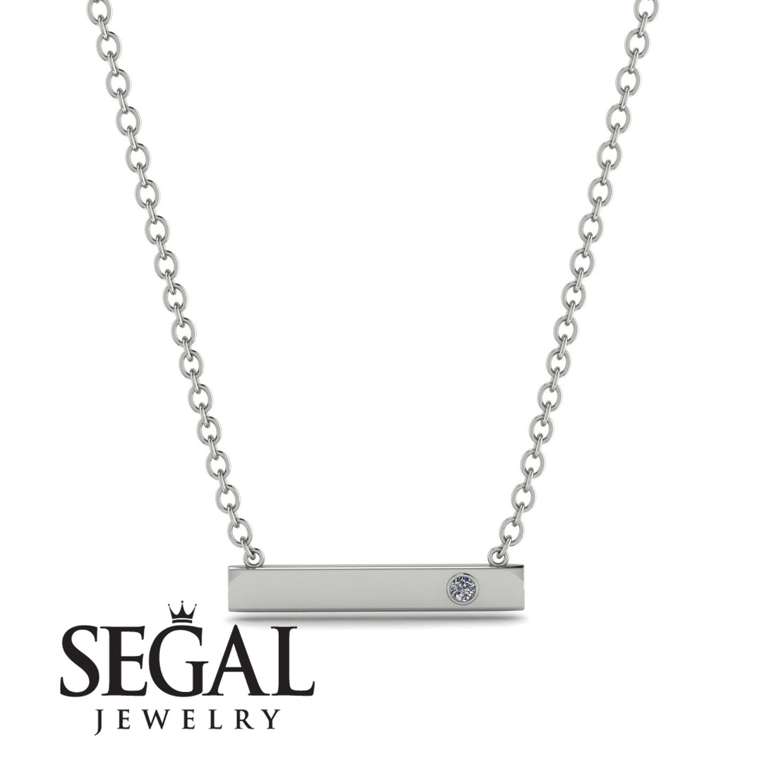 Diamond Gold Necklace Bar - Crystal No. 3