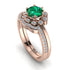 0.8 Carat Emerald Halo Bridal Set - Pamela No. 5