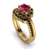 0.8 Carat Ruby Halo Bridal Set - Pamela No. 40
