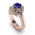0.8 Carat Sapphire Halo Bridal Set - Pamela No. 14