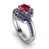 0.8 Carat Ruby Halo Bridal Set - Pamela No. 72 image 1