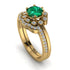 0.8 Carat Emerald Halo Bridal Set - Pamela No. 4