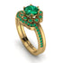 0.8 Carat Emerald Halo Bridal Set - Pamela No. 19 image 1