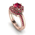 0.8 Carat Ruby Halo Bridal Set - Pamela No. 56 image 1