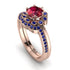 0.8 Carat Ruby Halo Bridal Set - Pamela No. 71 image 1