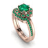 0.8 Carat Emerald Halo Bridal Set - Pamela No. 20 image 1