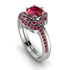 0.8 Carat Ruby Halo Bridal Set - Pamela No. 57 image 1