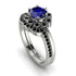 0.8 Carat Sapphire Halo Bridal Set - Pamela No. 45