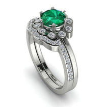 0.8 Carat Emerald Halo Bridal Set - Pamela No. 6 image 1