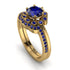 0.8 Carat Sapphire Halo Bridal Set - Pamela No. 73 image 1
