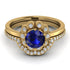 0.8 Carat Sapphire Halo Bridal Set - Pamela No. 13 image 2