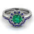 0.8 Carat Emerald Halo Bridal Set - Pamela No. 66
