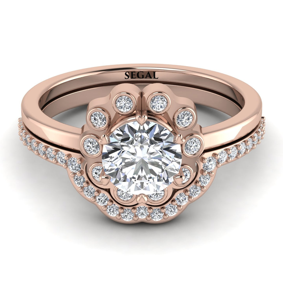 0.8 Carat Diamond Halo Bridal Set - Pamela No. 2
