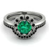 0.8 Carat Emerald Halo Bridal Set - Pamela No. 36 image 2