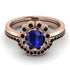 0.8 Carat Sapphire Halo Bridal Set - Pamela No. 44 image 2