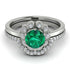 0.8 Carat Emerald Halo Bridal Set - Pamela No. 6 image 2
