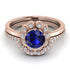 0.8 Carat Sapphire Halo Bridal Set - Pamela No. 14 image 2