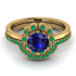 0.8 Carat Sapphire Halo Bridal Set - Pamela No. 28 image 2