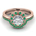 0.8 Carat Diamond Halo Bridal Set - Pamela No. 17