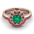 0.8 Carat Emerald Halo Bridal Set - Pamela No. 50