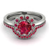 0.8 Carat Ruby Halo Bridal Set - Pamela No. 57 image 2
