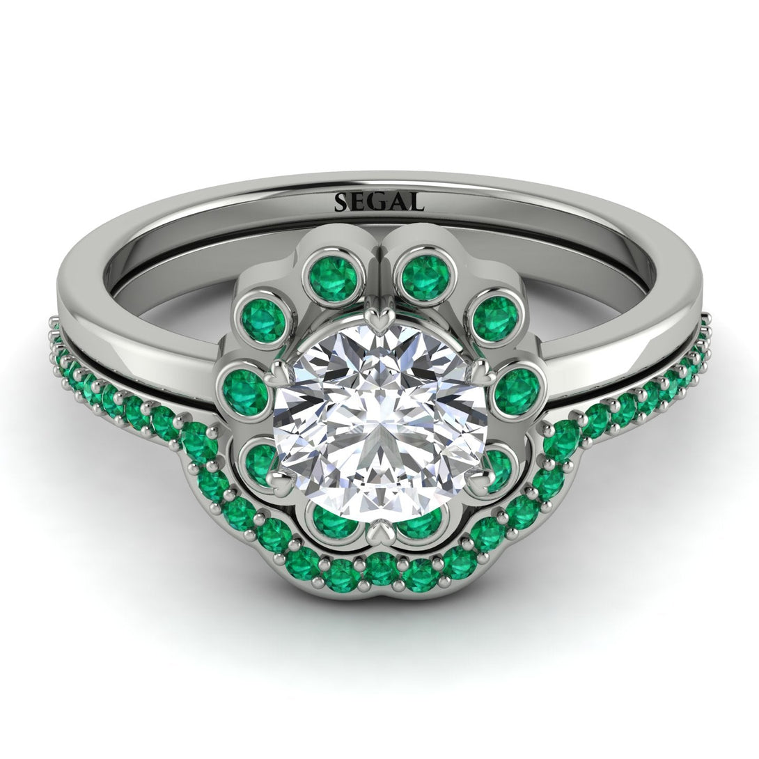 0.8 Carat Diamond Halo Bridal Set - Pamela No. 18