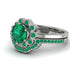 0.8 Carat Emerald Halo Bridal Set - Pamela No. 21