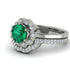 0.8 Carat Emerald Halo Bridal Set - Pamela No. 6 image 3