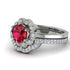 0.8 Carat Ruby Halo Bridal Set - Pamela No. 12 image 3