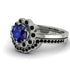 0.8 Carat Sapphire Halo Bridal Set - Pamela No. 45
