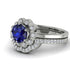0.8 Carat Sapphire Halo Bridal Set - Pamela No. 15 image 3